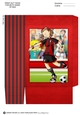 Black and Red Football Girl Mini Gift Bag