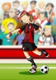Black and Red Football Girl A4