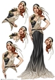Art Deco Lady Sophia Black Decoupage Sheet