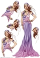 Art Deco Lady Sophia Lilac Decoupage Sheet
