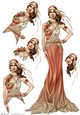 Art Deco Lady Sophia Peach Decoupage Sheet