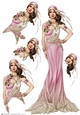 Art Deco Lady Sophia Light Pink Decoupage Sheet