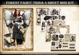 Forest Fairy Trina 4 Sheet Mini Kit Black