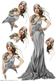 Art Deco Lady Sophia Silver Decoupage Sheet