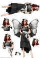 Forest Fairy Trina Black Decoupage Sheet