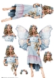 Forest Fairy Trina Light Blue Decoupage Sheet