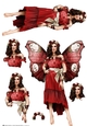 Forest Fairy Trina Red Decoupage Sheet