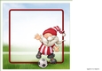 Football Gnome Red and White Stripes 8x8 Quick Card Insert