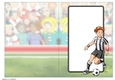 Womens Football Dudess Black and White Strip Insert