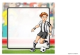 Womens Football Dudess Black and White Strip 8x8 Quick Card Insert
