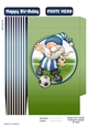 Football Gnome Blue and White Stripes Mini Gift Bag