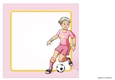 Womens Football Dudess Pink Strip 8x8 Quick Card Insert
