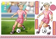Womens Football Dudess Pink Strip 7x7 Quick Card