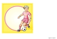 Womens Football Dudess Pink Strip 7x7 Quick Card Insert