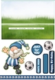 Football Gnome Blue and White Stripes Slider