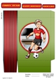 Womens Football Dudess Red, Black, Yellow Strip Mini Gift Bag