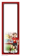 Womens Football Dudess Red, Black, Yellow Strip Large Vertical DL Insert
