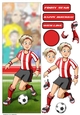 Womens Football Dudess Red, White Strip Large Vertical DL