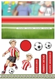 Womens Football Dudess Red, White Strip Slider Card