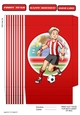 Womens Football Dudess Red, White Strip Mini Gift Bag