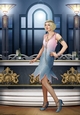 Art Deco Lady Arabella A4 (Blue)
