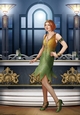 Art Deco Lady Arabella A4 (Green)