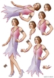 Art Deco Lady Arabella Decoupage Sheet (Lilac)