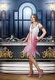 Art Deco Lady Arabella A4 (Pink)