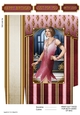 Art Deco Lady Arabella (Dark Pink) Mini Gift Bag
