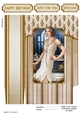 Art Deco Lady Arabella (Cream) Mini Gift Bag