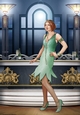 Art Deco Lady Arabella A4 (Aqua)