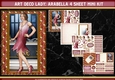 Art Deco Lady Arabella 4 Sheet Mini Kit (Dark Pink)