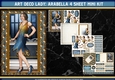 Art Deco Lady Arabella 4 Sheet Mini Kit (Dark Blue)