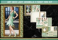 Art Deco Lady Arabella 4 Sheet Mini Kit (Aqua)
