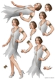 Art Deco Lady Arabella Decoupage Sheet (Silver)