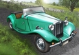 Vintage Sports Car A4 (Aqua)