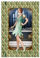 Art Deco Lady Arabella A4 Gift Box (Aqua)