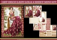 Art Deco Lady Lola 4 Sheet Mini Kit (Dark Pink)