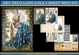 Art Deco Lady Lola 4 Sheet Mini Kit (Dark Blue)