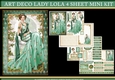Art Deco Lady Lola 4 Sheet Mini Kit (Aqua)