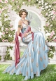 Art Deco Lady Lola 4 A4 (Blue)