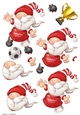 Football Gnome Red and White Decoupage Sheet