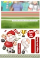 Football Gnome Red and White Slider Card