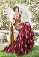 Art Deco Lady Lola 4 A4 (Dark Pink)
