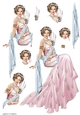 Art Deco Lady Lola Decoupage Sheet Pink