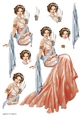 Art Deco Lady Lola Decoupage Sheet Peach