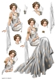 Art Deco Lady Lola Decoupage Sheet Silver