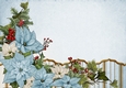 Art Deco Lola Poinsettia Paper Blue