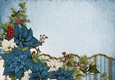 Art Deco Lola Poinsettia Paper Dark Blue