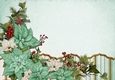 Art Deco Lola Poinsettia Paper Aqua
